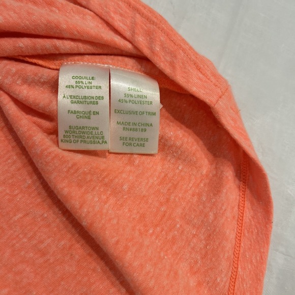 Lilly Pulitzer Tunic Top Cover Up XXS Orange Embroidered Summer Resortwear - Picture 7 of 9